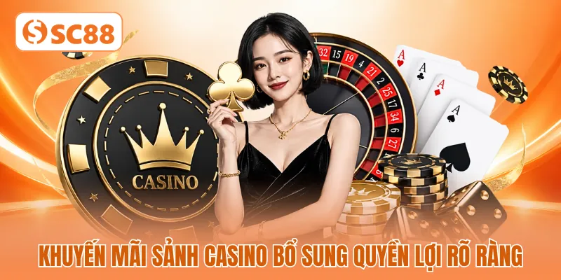 Khuyến mãi sảnh Casino bổ sung quyền lợi rõ ràng Khuyến mãi sảnh Casino bổ sung quyền lợi rõ ràng